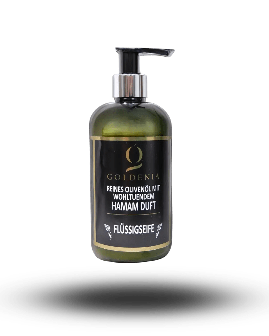 𝐆𝐨𝐥𝐝𝐞𝐧𝐢𝐚 "Flüssigseife" Reines Olivenöl mit  wohltuendem 𝐇𝐀𝐌𝐀𝐌 𝐃𝐔𝐅𝐓 HKShopCompany