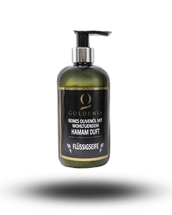 𝐆𝐨𝐥𝐝𝐞𝐧𝐢𝐚 "Flüssigseife" Reines Olivenöl mit  wohltuendem 𝐇𝐀𝐌𝐀𝐌 𝐃𝐔𝐅𝐓 HKShopCompany
